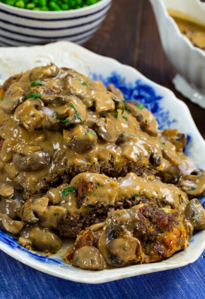 Meatloaf with Mushroom Gravy - Spicy Southern Kitchen