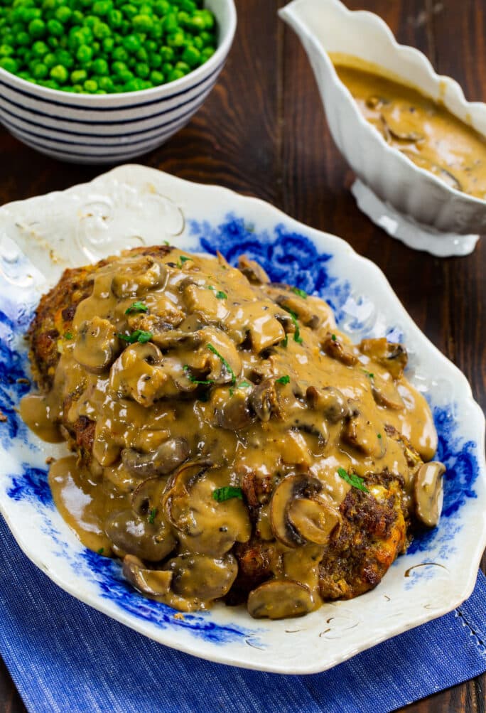 Meatloaf with Mushroom Gravy Spicy Southern Kitchen