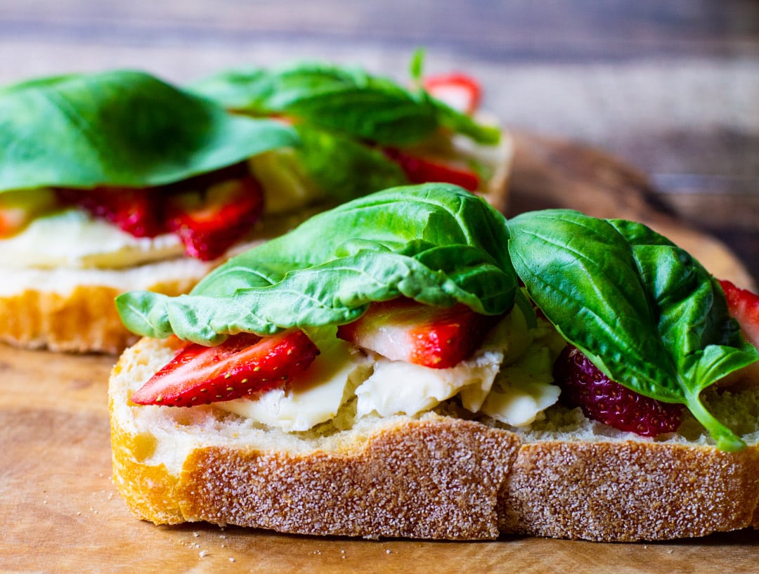 Sandwich being assembled.