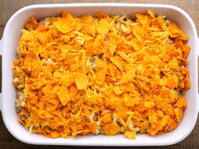 Doritos on top.