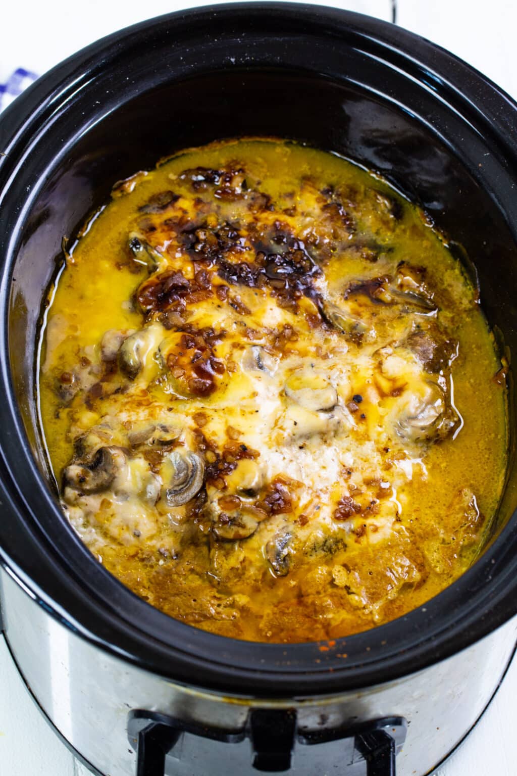 Slow Cooker Mushroom and Onion Pork Chops Spicy Southern Kitchen