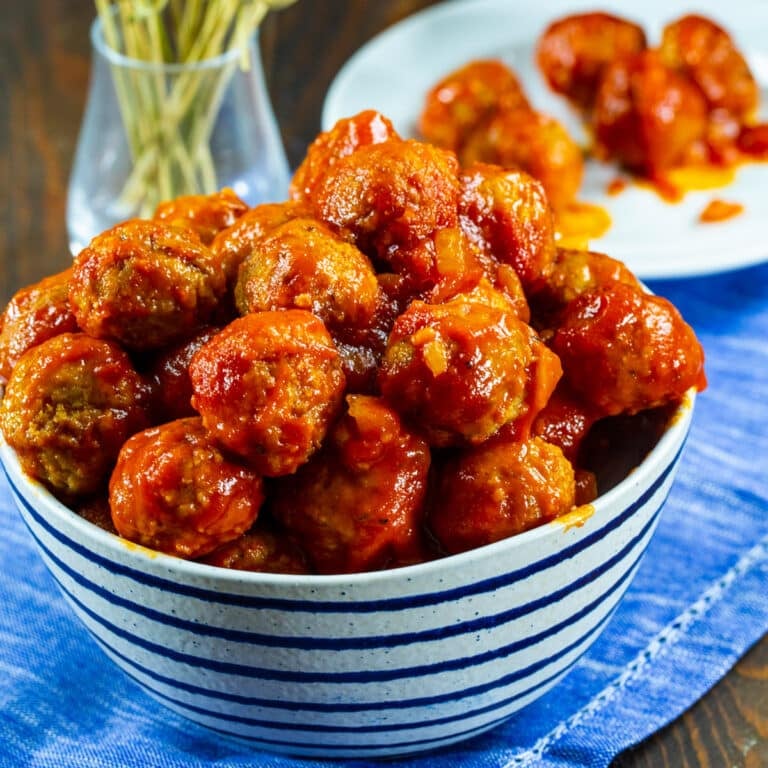 Slow Cooker BBQ Meatballs - Spicy Southern Kitchen