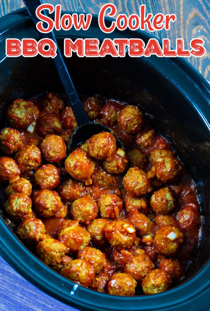 Slow Cooker BBQ Meatballs - Spicy Southern Kitchen