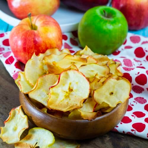 Candied Apple Chips - Baked Apple Chips - Fake Ginger