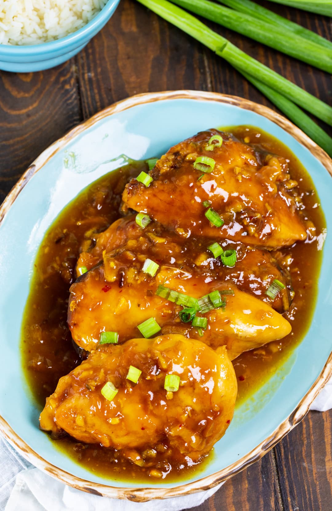 Orange Chicken on a serving platter.