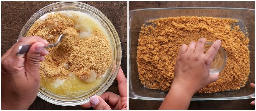 Making the crust.