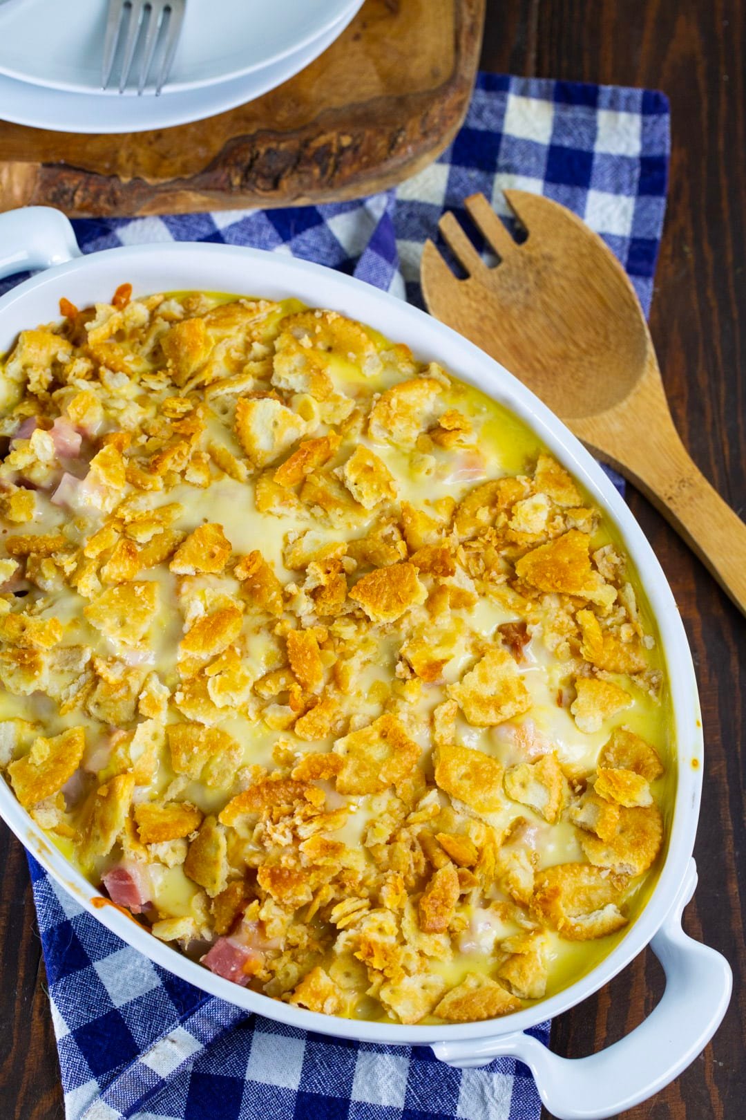 Cordon Bleu casserole successful  baking dish.