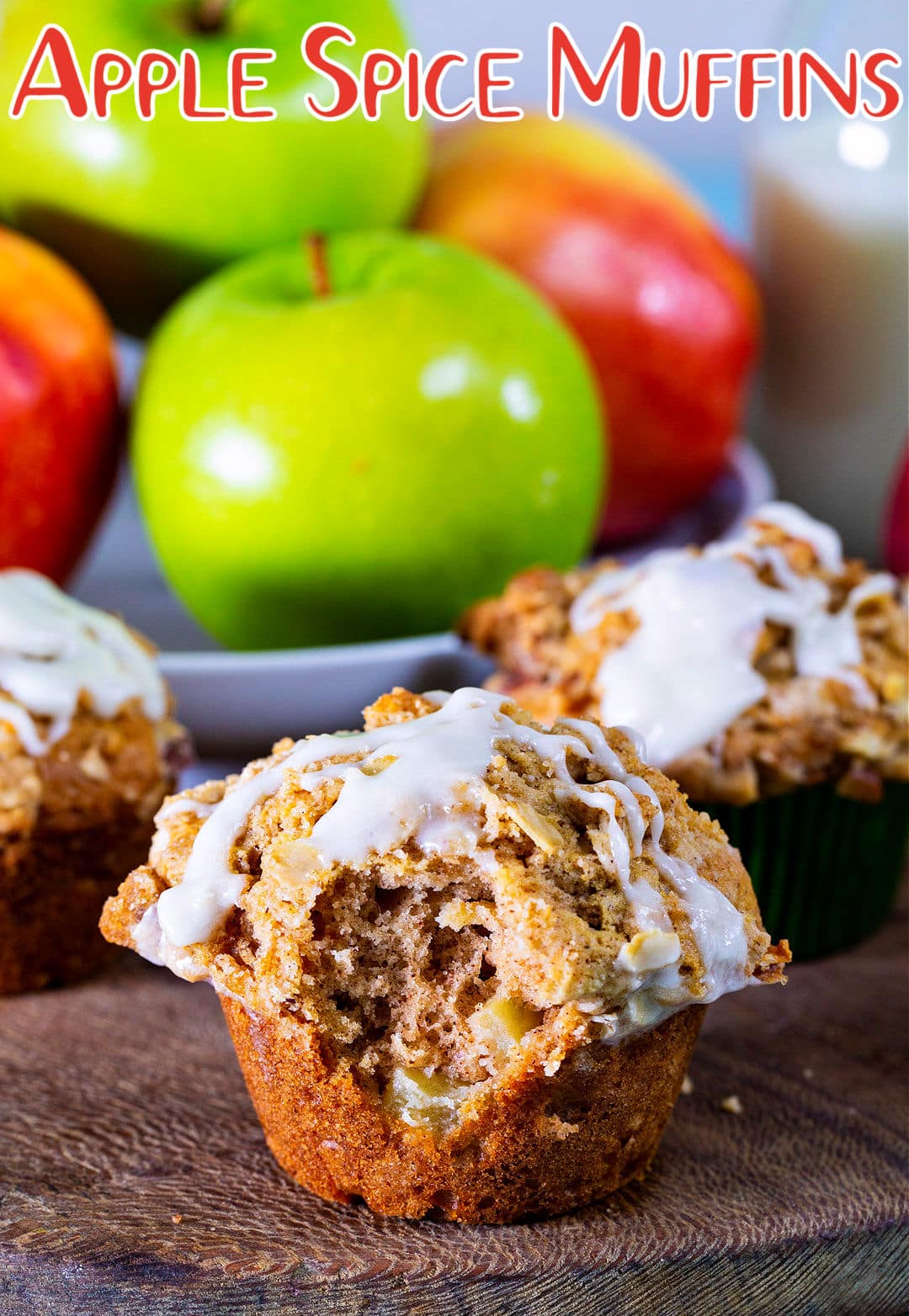 Apple Spice Muffin with wound  instrumentality     out.
