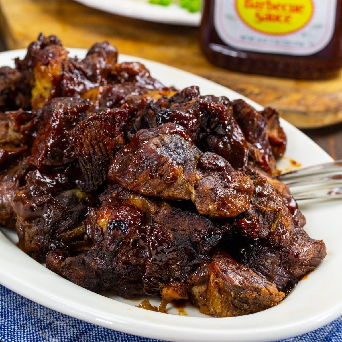 BBQ Crock Pot Roast on a serving platter.