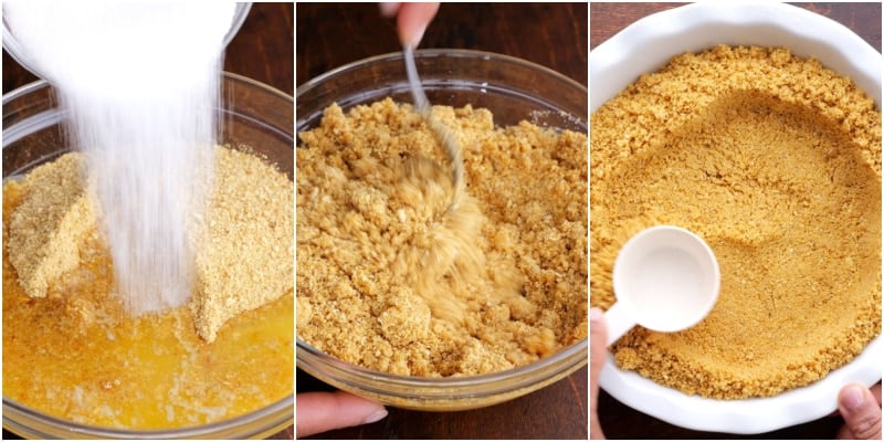 Making the crust.