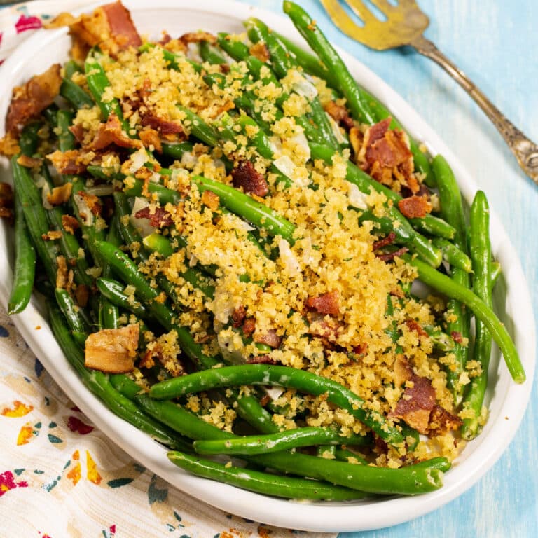 Green Beans with Bacon Breadcrumbs Spicy Southern Kitchen