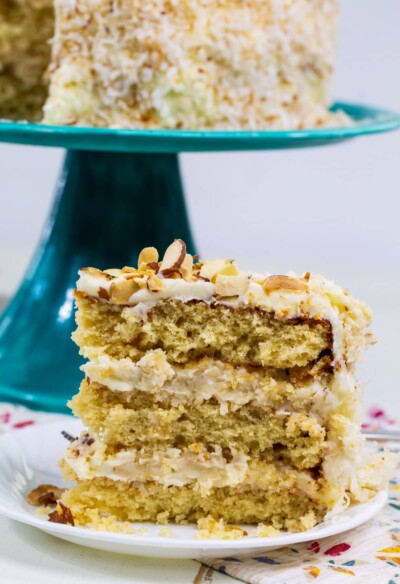 Coconut Almond Cream Cake - Spicy Southern Kitchen