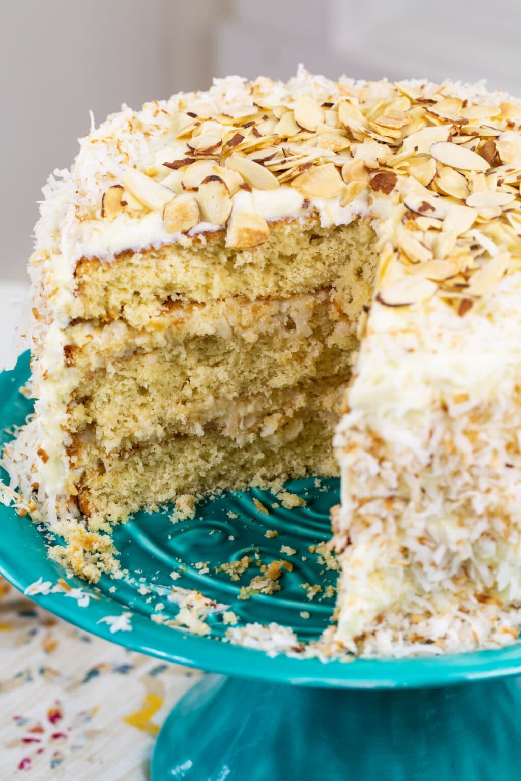 Coconut Almond Cream Cake - Spicy Southern Kitchen