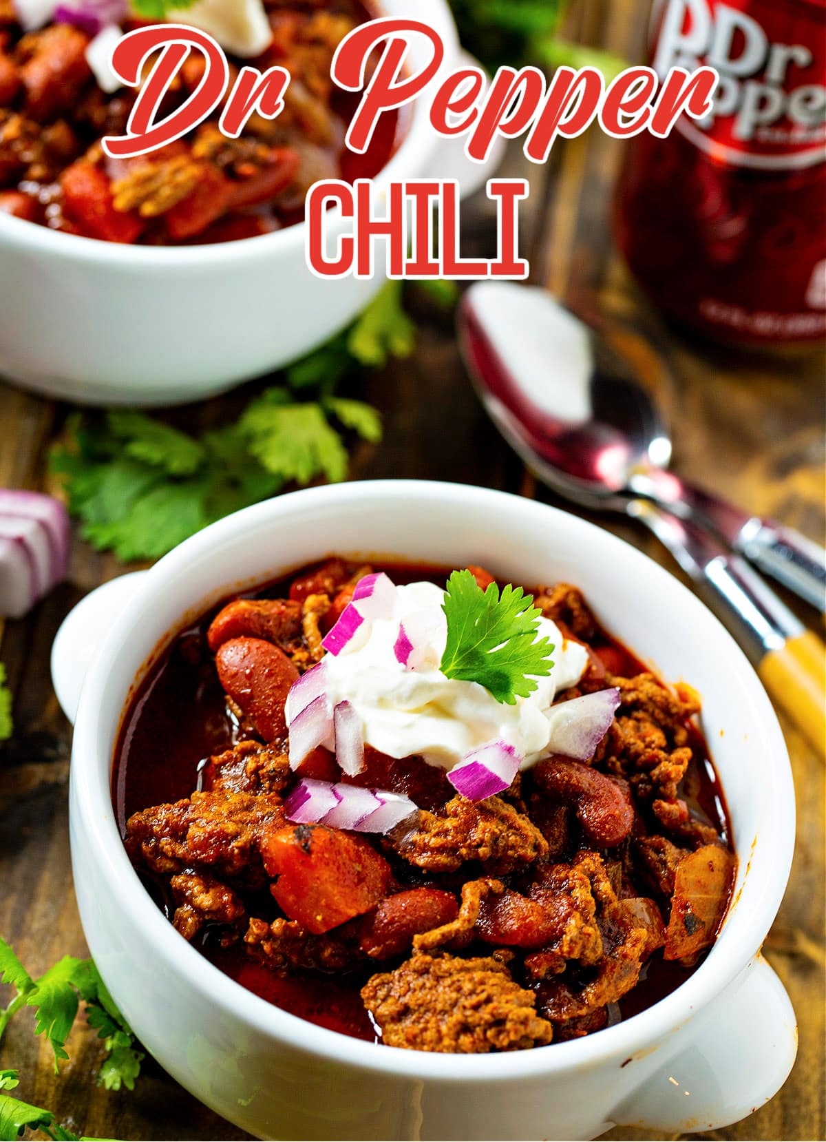 Close-up of chili in a bowl.