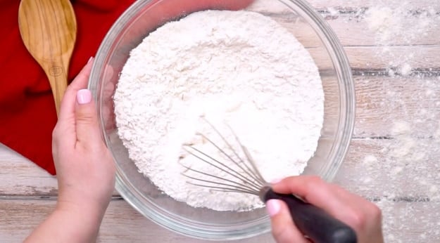 Dry ingredients in a bowl.
