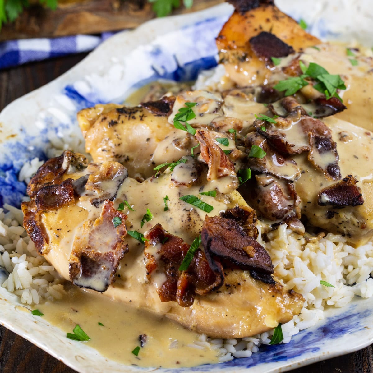 Slow Cooker Chicken with Bacon Gravy