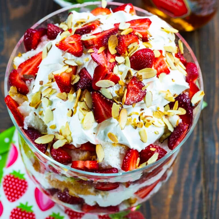 Strawberry Amaretto Trifle - Spicy Southern Kitchen