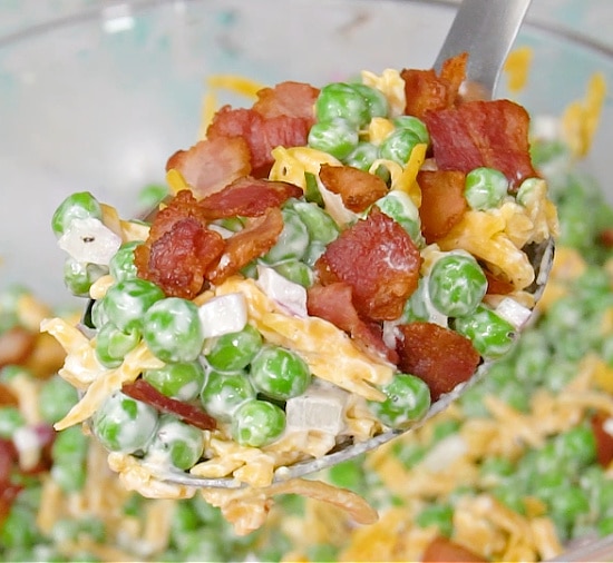 Finished pea salad.