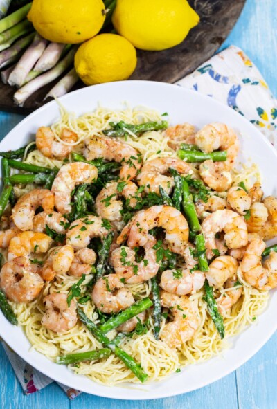 Creamy Lemon Shrimp Pasta - Spicy Southern Kitchen