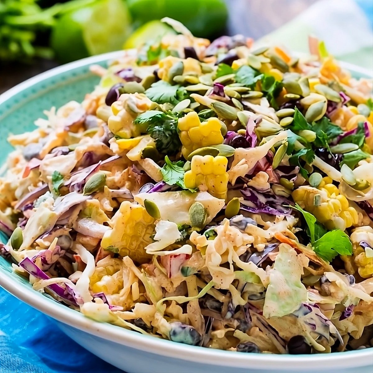 Mexican Coleslaw in a serving bowl.