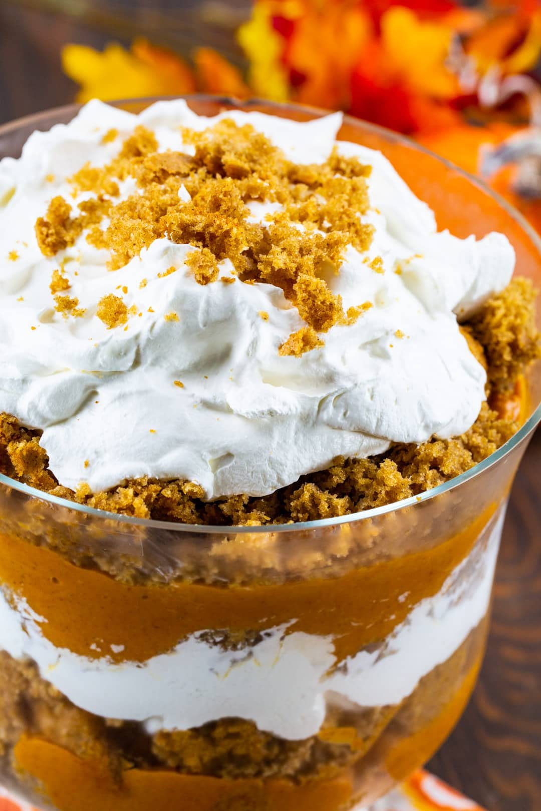 Close-Up of Pumpkin Trifle.