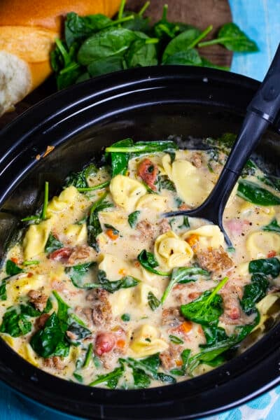 Slowcooker Tortellini Sausage Soup