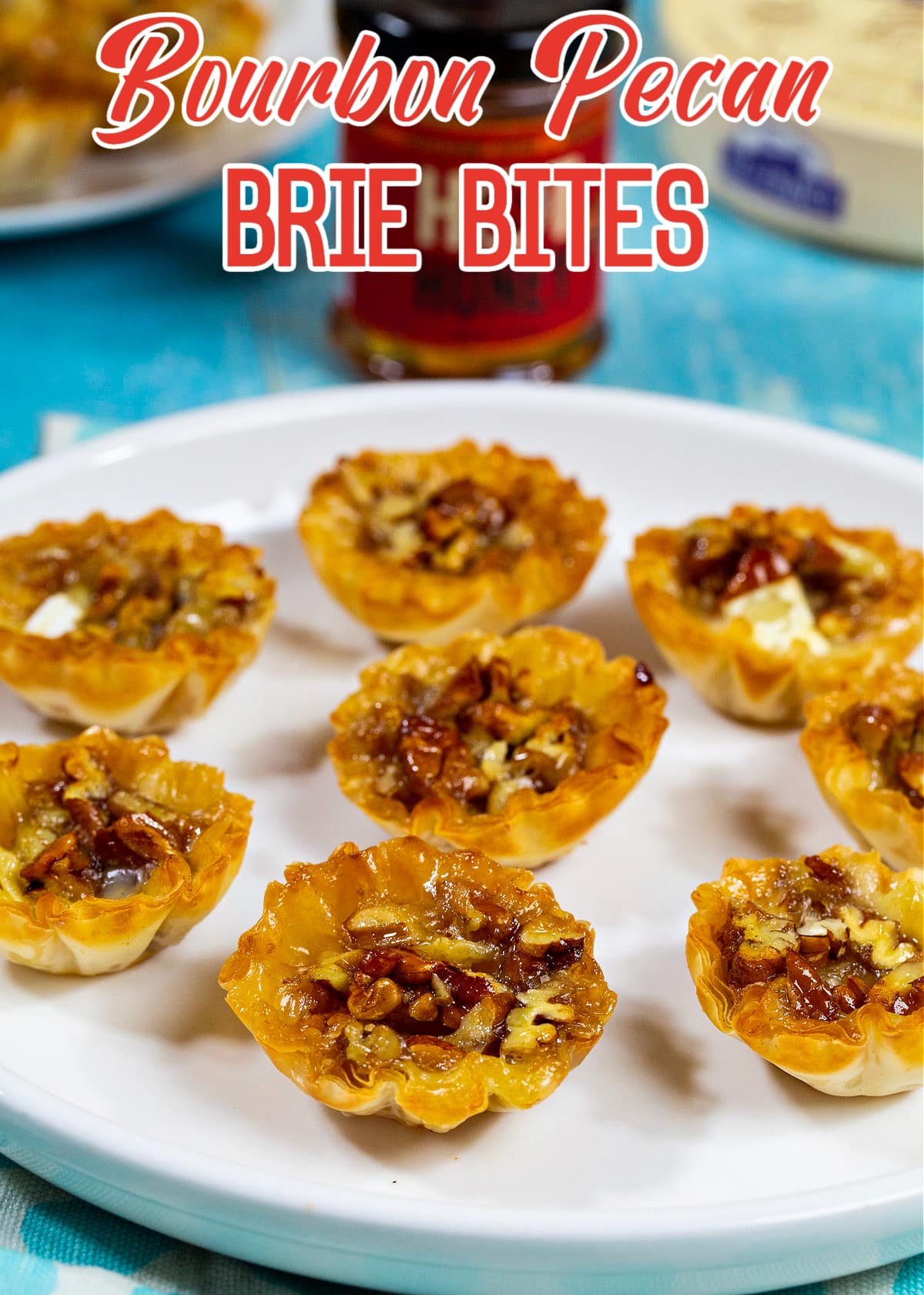 Brie Bites on a plate.