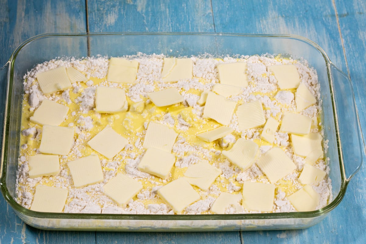 Cake before going in oven.