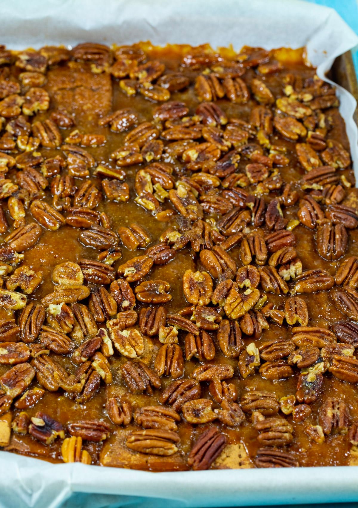 Finished Bark on baking sheet before being broken into pieces.