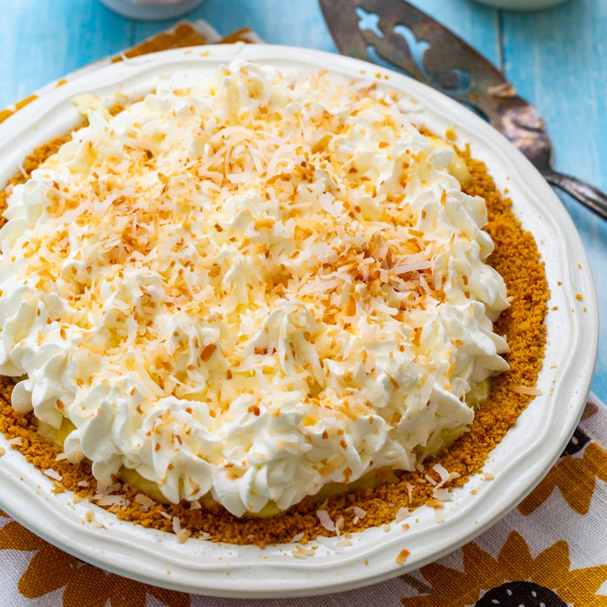 Whole pie in pie pan.