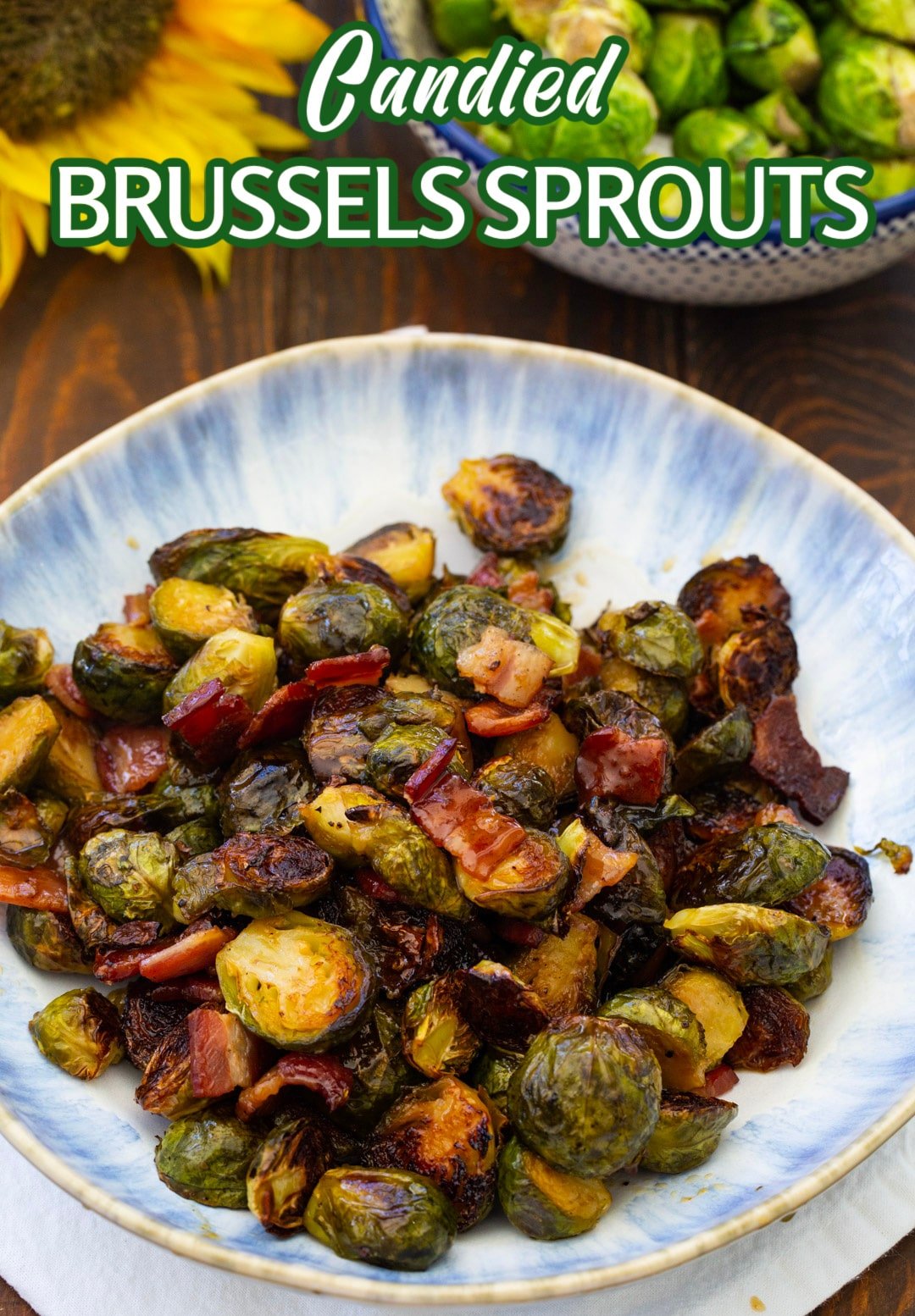 Candied Brussels Sprouts in a bowl.