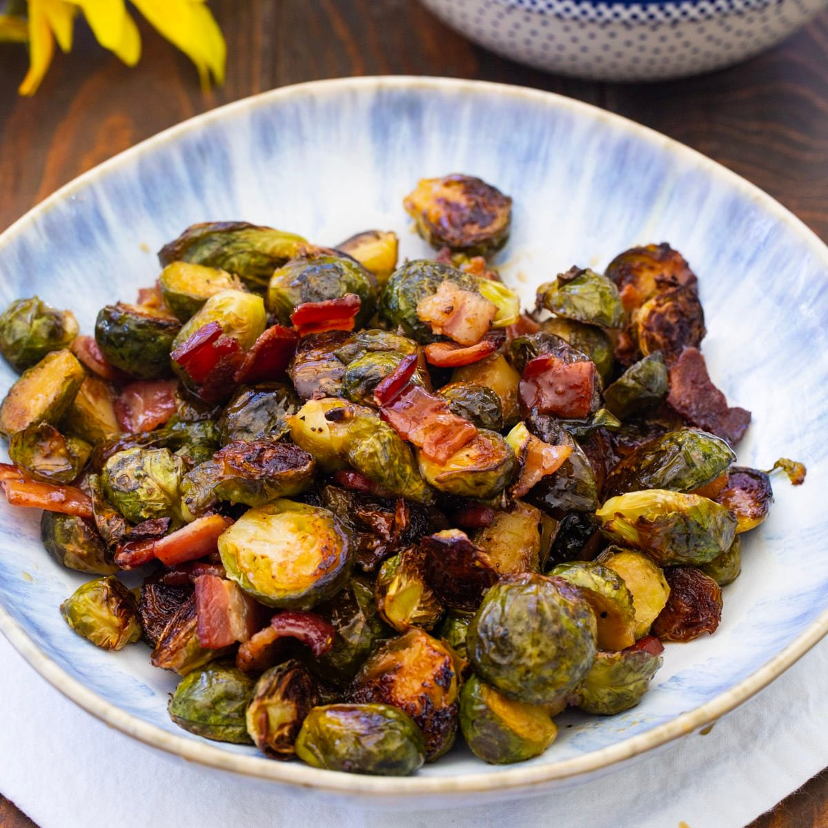 Candied Brussels Sprouts in a bowl.