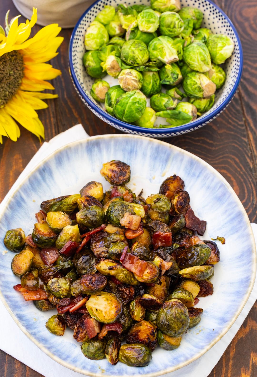 Candied Brussels Sprouts in a serving bowl.