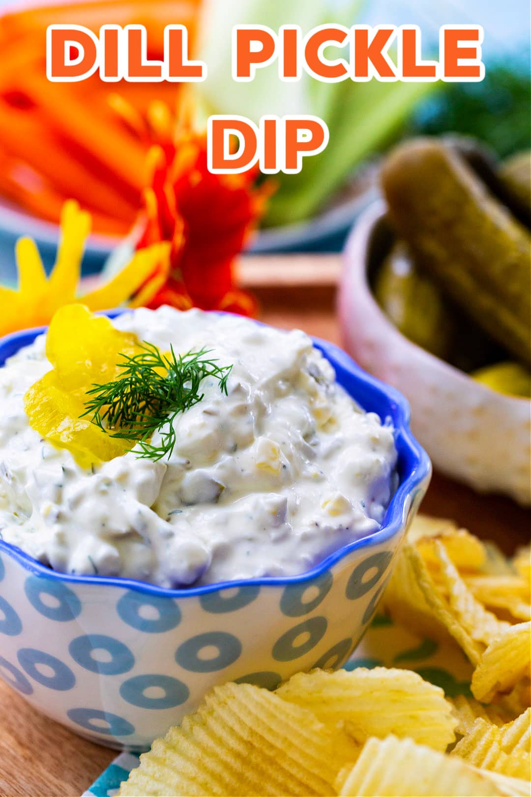 Dill Pickle Dip in a bowl.