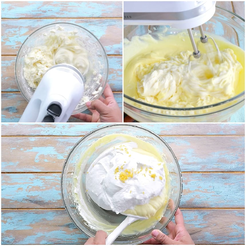 Finishing the lemon layer.