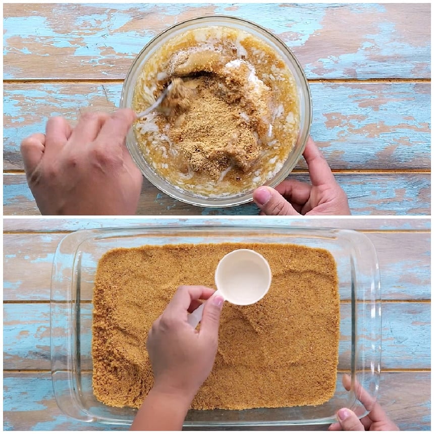 Making the crust.