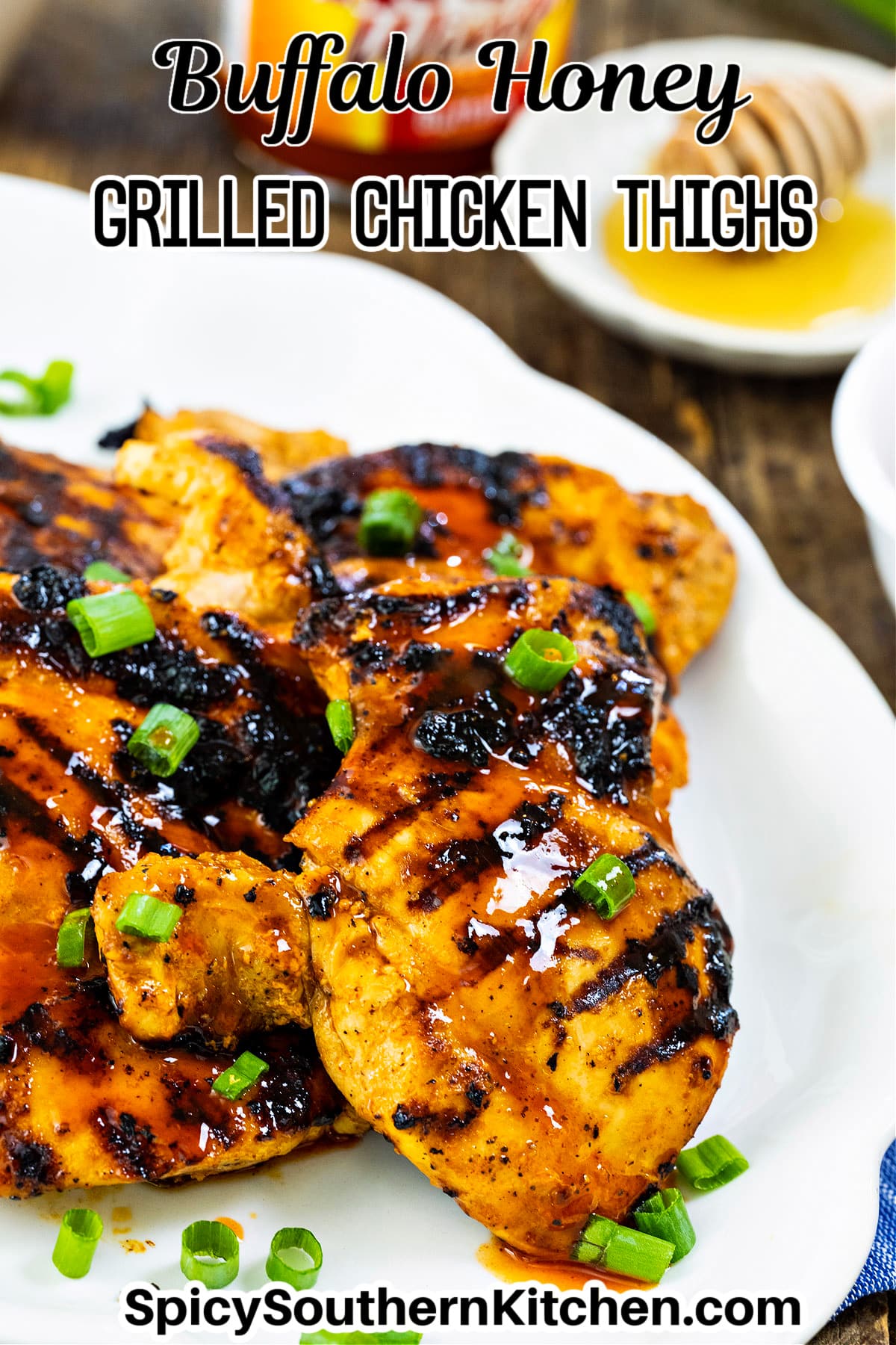 Grilled chicken on a serving platter.