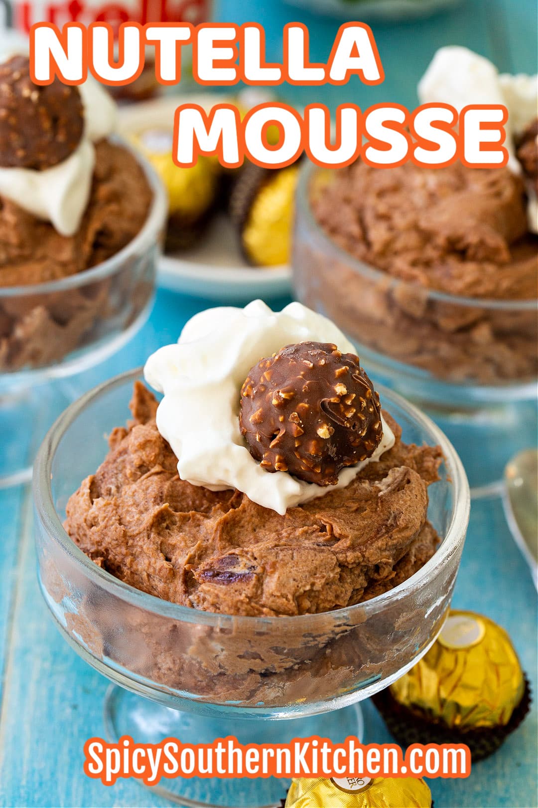 Close-up of Nutella Mousse.