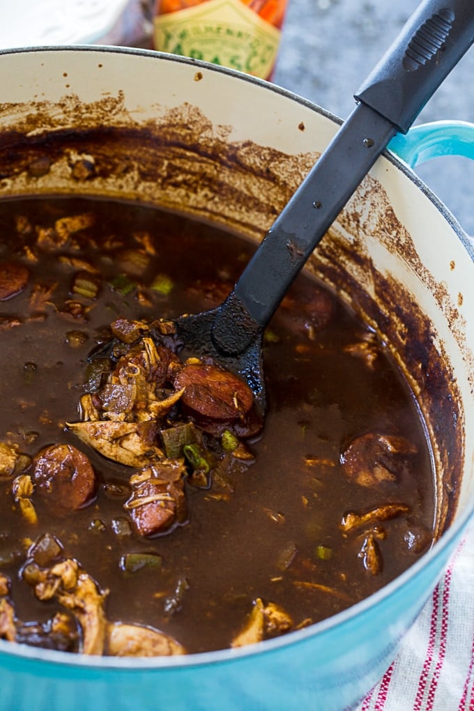 30 Minute Gumbo with chicken and Andouille sausage