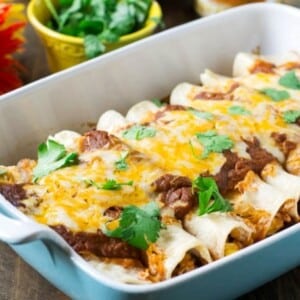 Pumpkin-Ancho Enchiladas with Pulled Pork