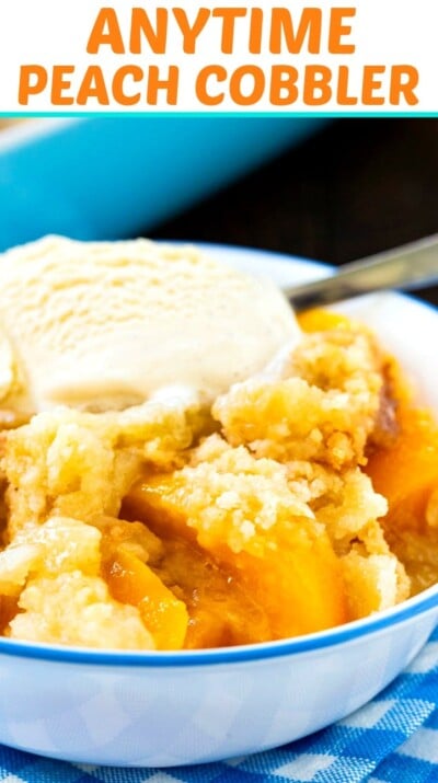 Anytime Peach Cobbler - Spicy Southern Kitchen