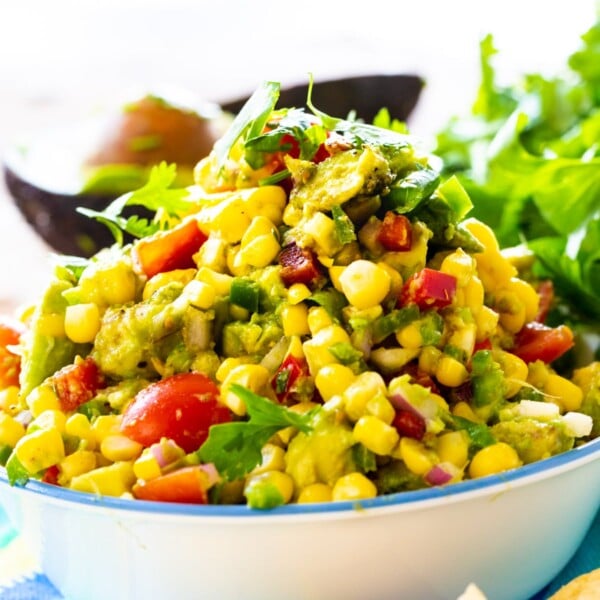 Avocado and Corn Salsa in a bowl.