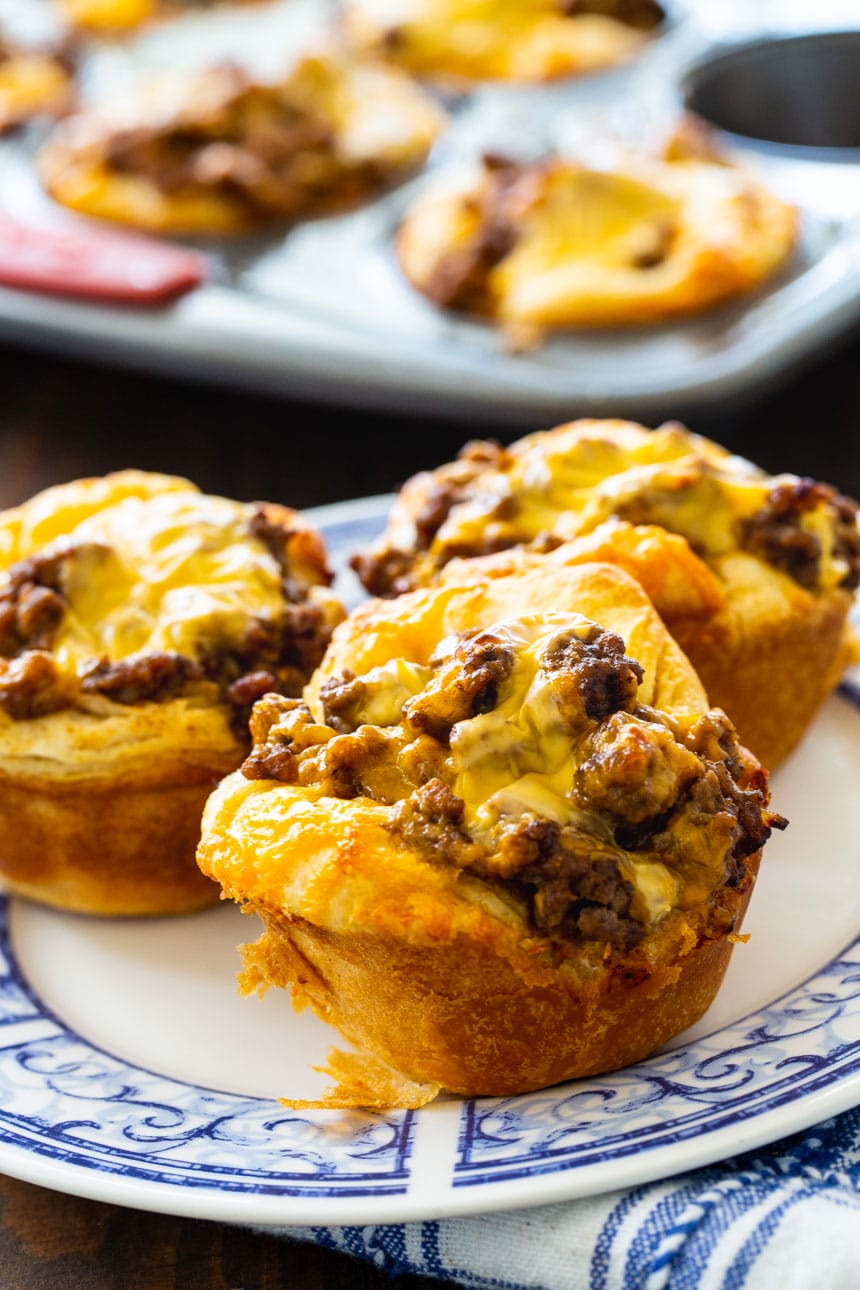 BBQ Ground Beef Biscuit Cups 