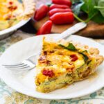Quiche with Bacon, Spinach and Tomatoes