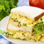 Sandwich made with Egg Salad with Bacon