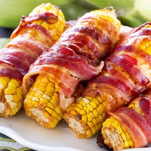 Spicy Bacon Wrapped Corn