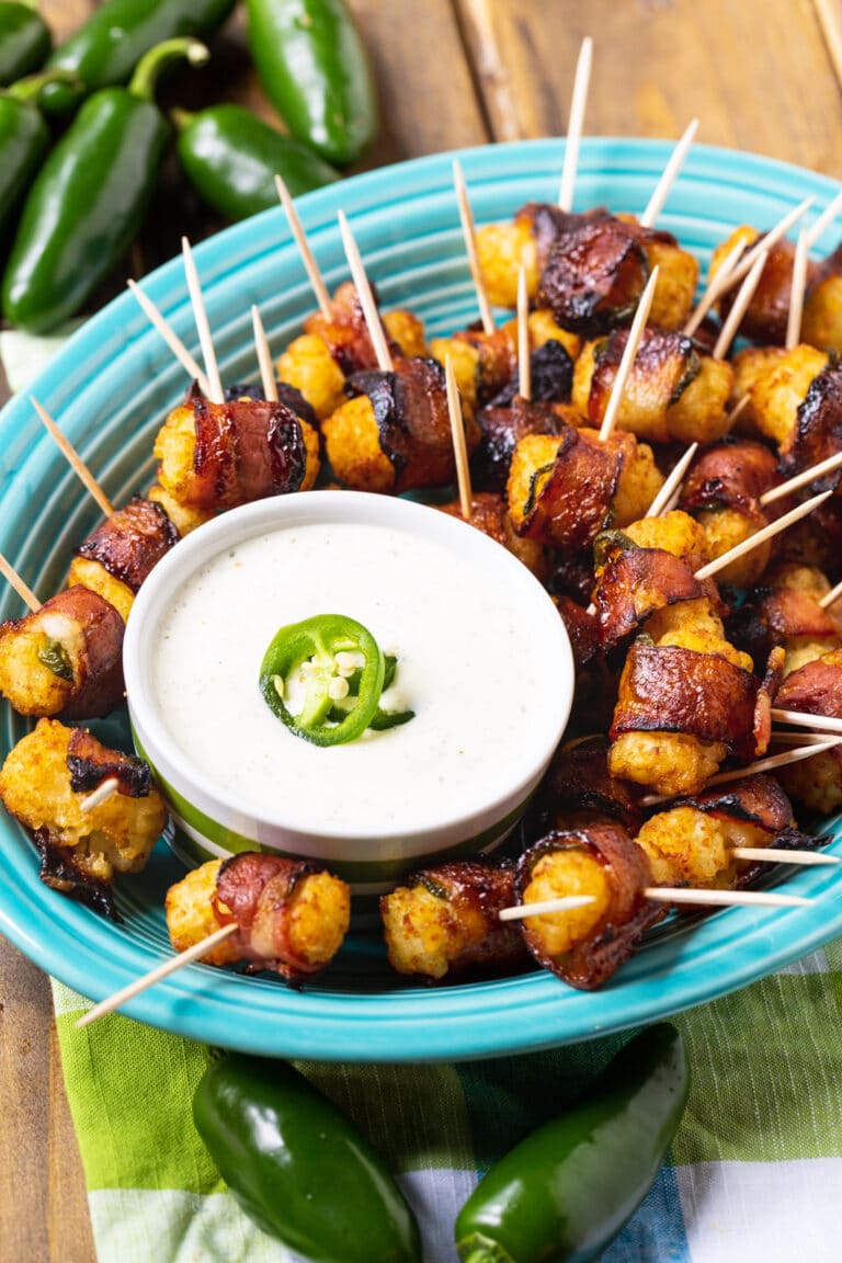 Jalapeno Bacon Tater Tots with Ranch Dipping Sauce - Spicy Southern Kitchen