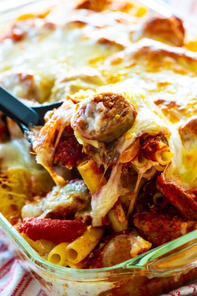 Baked Ziti with Italian Sausage - Spicy Southern Kitchen