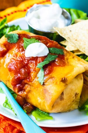 Chimichangas enchilada style@SpicieFoodie