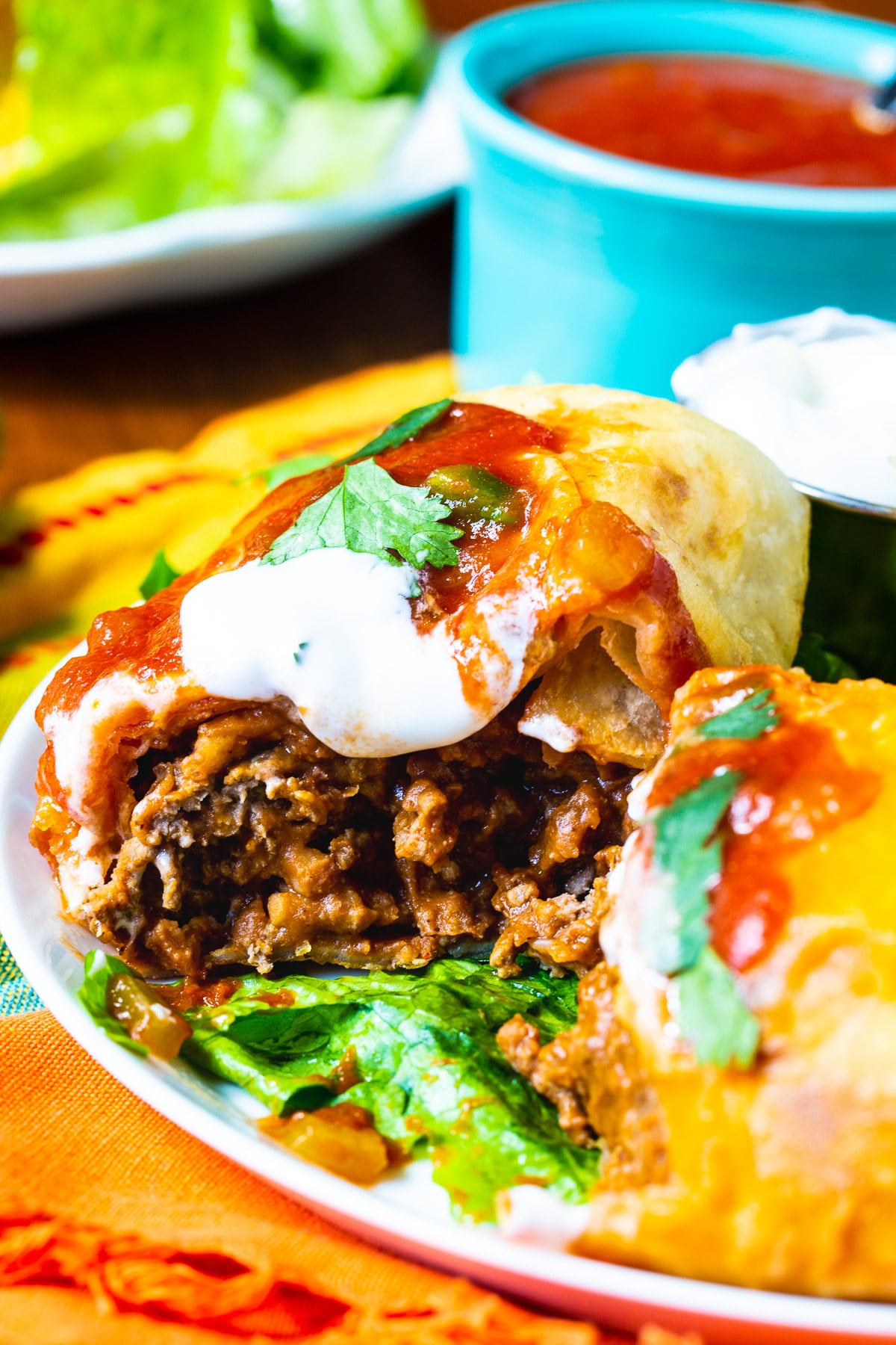 Beef and Bean Chimichangas